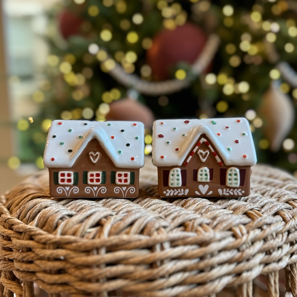 Core Kitchen Gingerbread house salt and pepper shaker set Ceramic Christmas